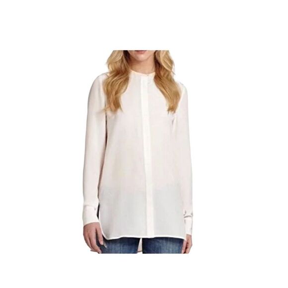 Vince color block silk button down shirt size 4 - Picture 1 of 10